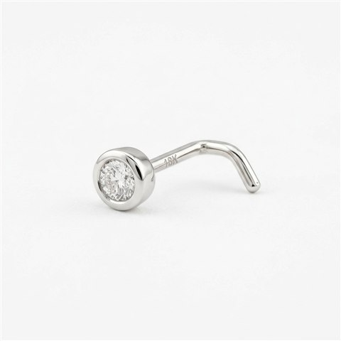 Bezel Solitaire Nose Pin