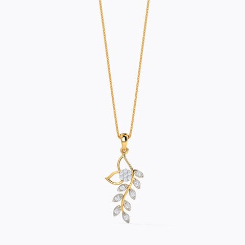 Classic Leaves Diamond Pendant