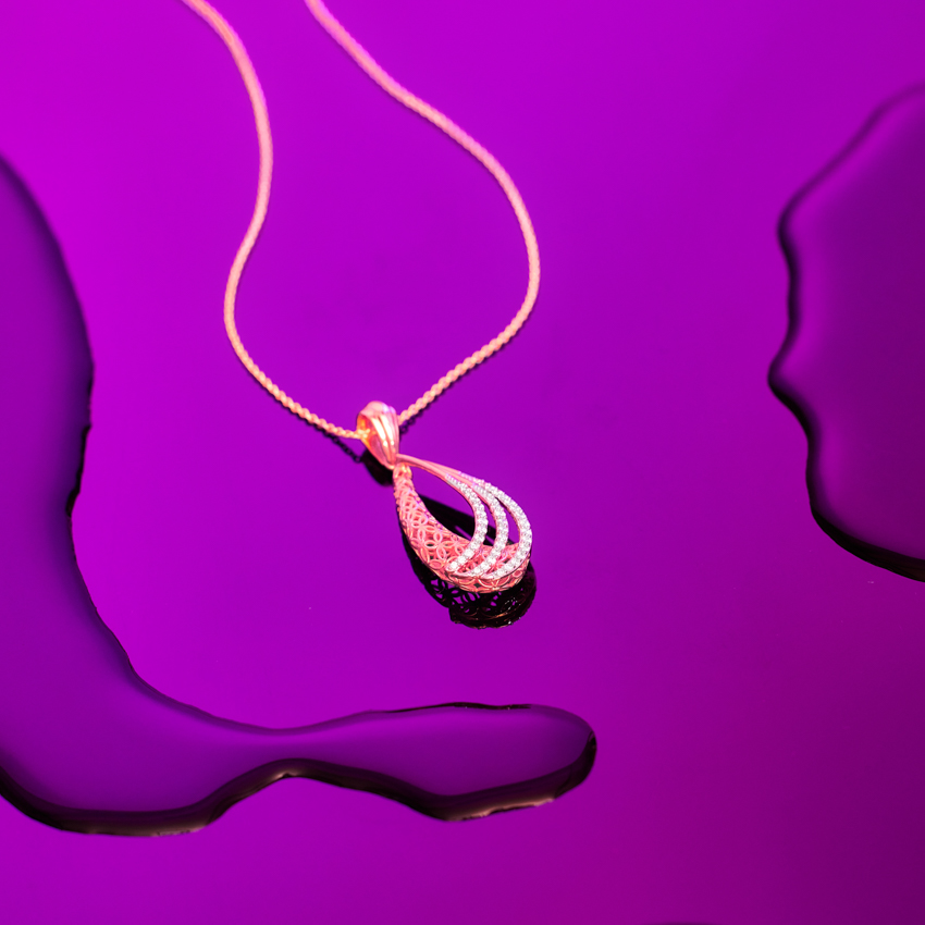 Dina Trellis Diamond Pendant, view 3