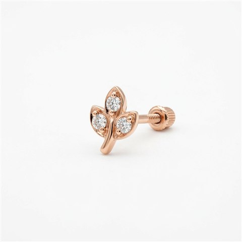 Leaf Cluster Diamond Nose Pin