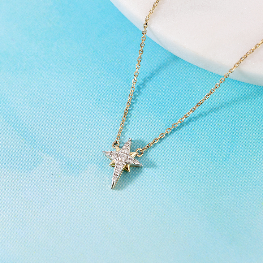 Northern Diamond Star Necklace, view 3