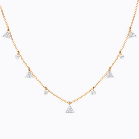 Triad Sway Fine Line Diamond Necklace