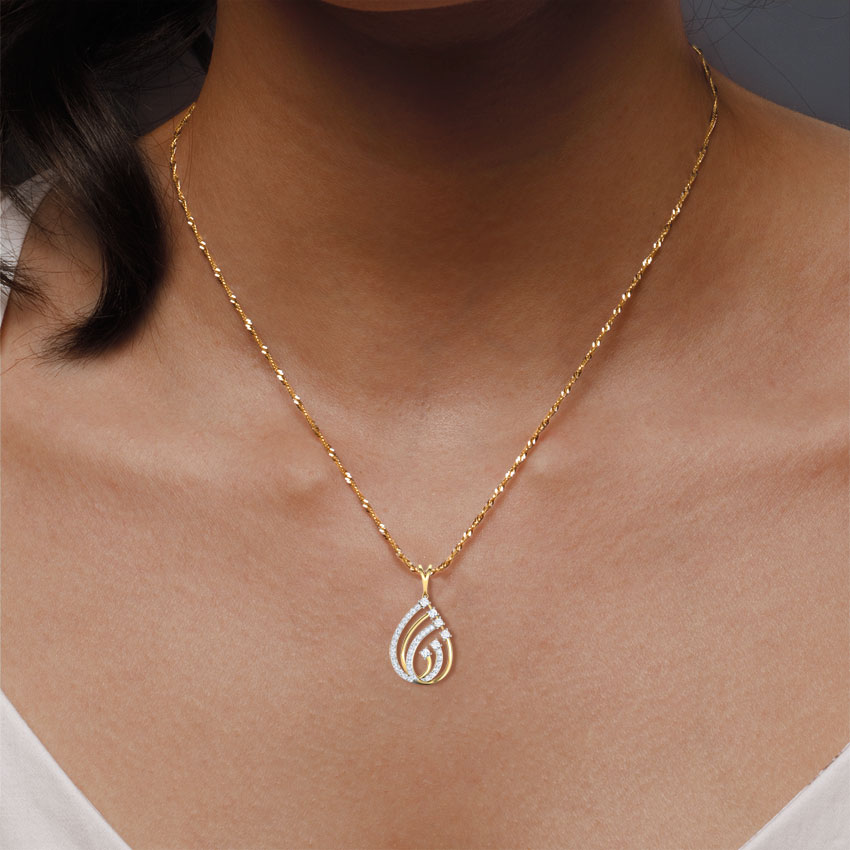 Trio Sparkle Diamond Pendant, view 3